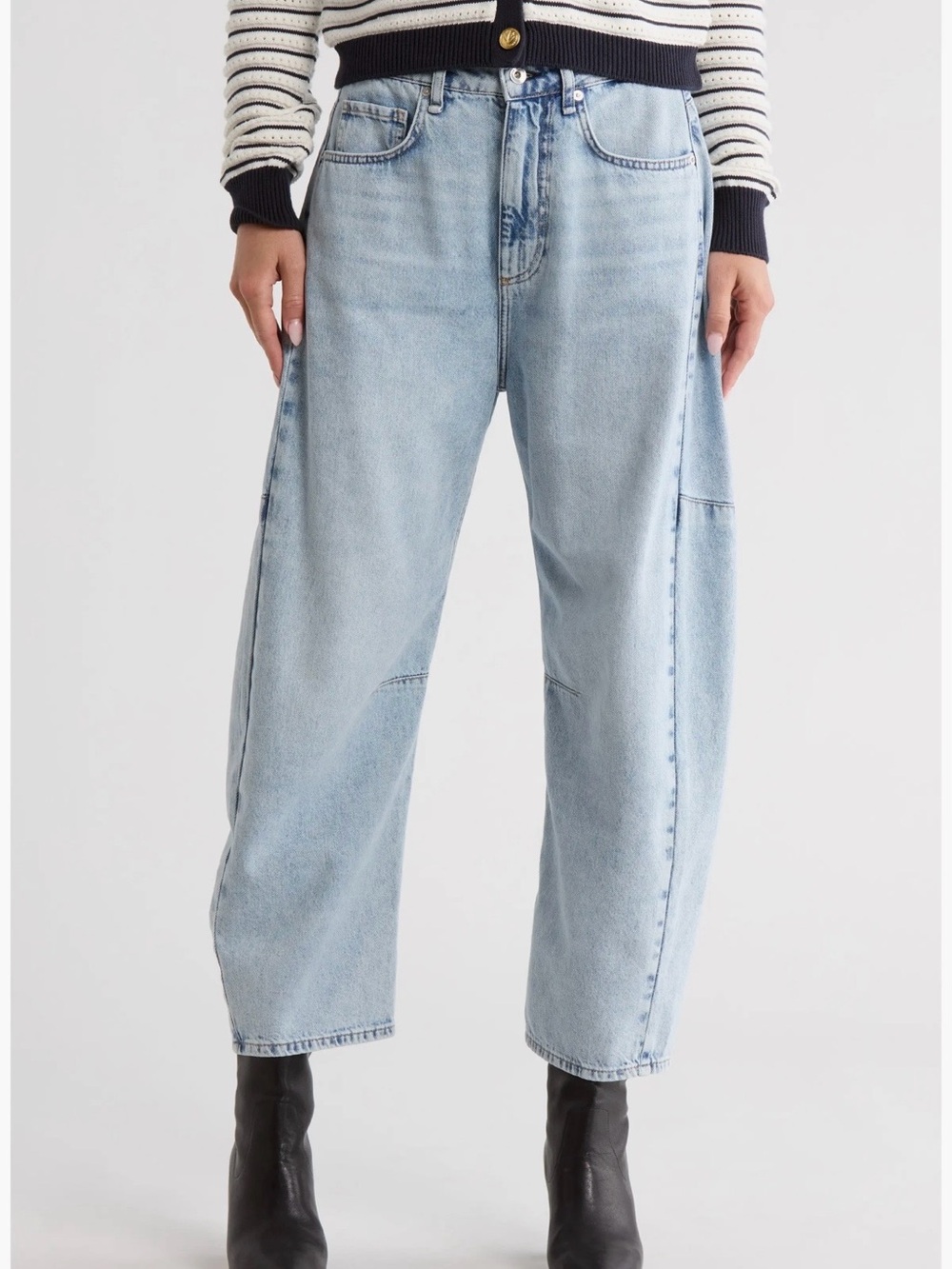 rag & bone Chase High-Rise Barrel Jean Oconee Boho Size 29